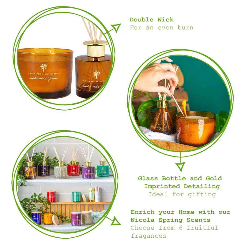 Sandalwood & Jasmine Soy Wax Candle – 350g