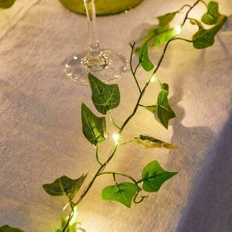 Artificial Ivy Garland with LED Lights – Faux Greenery Vine for a Lush, Illuminated Look