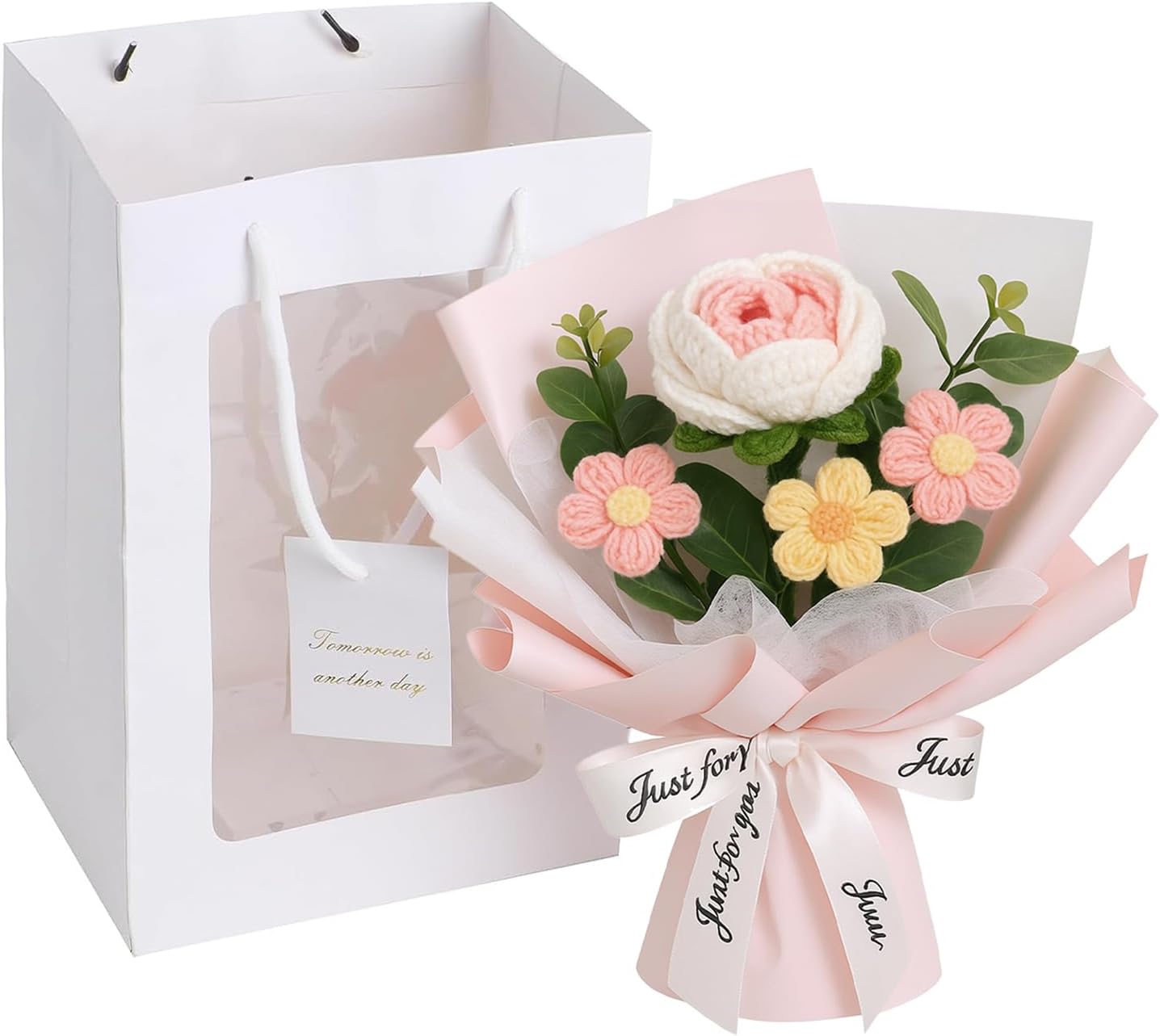 Handmade Crochet Flowers – Pink Romantic Gift