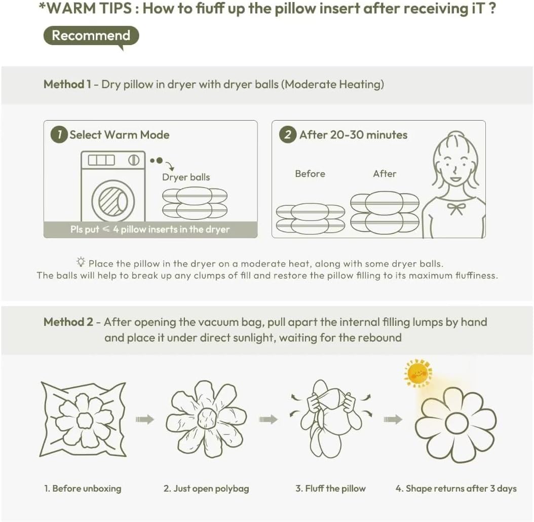 Flower Throw Pillow – Aesthetic Room Decor