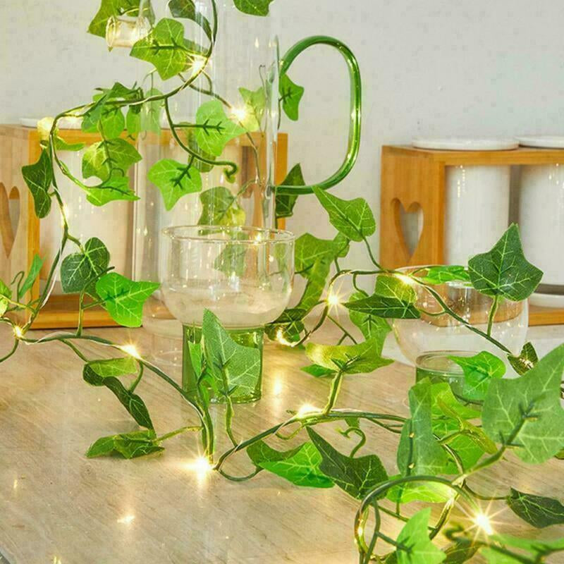 Artificial Ivy Garland with LED Lights – Faux Greenery Vine for a Lush, Illuminated Look