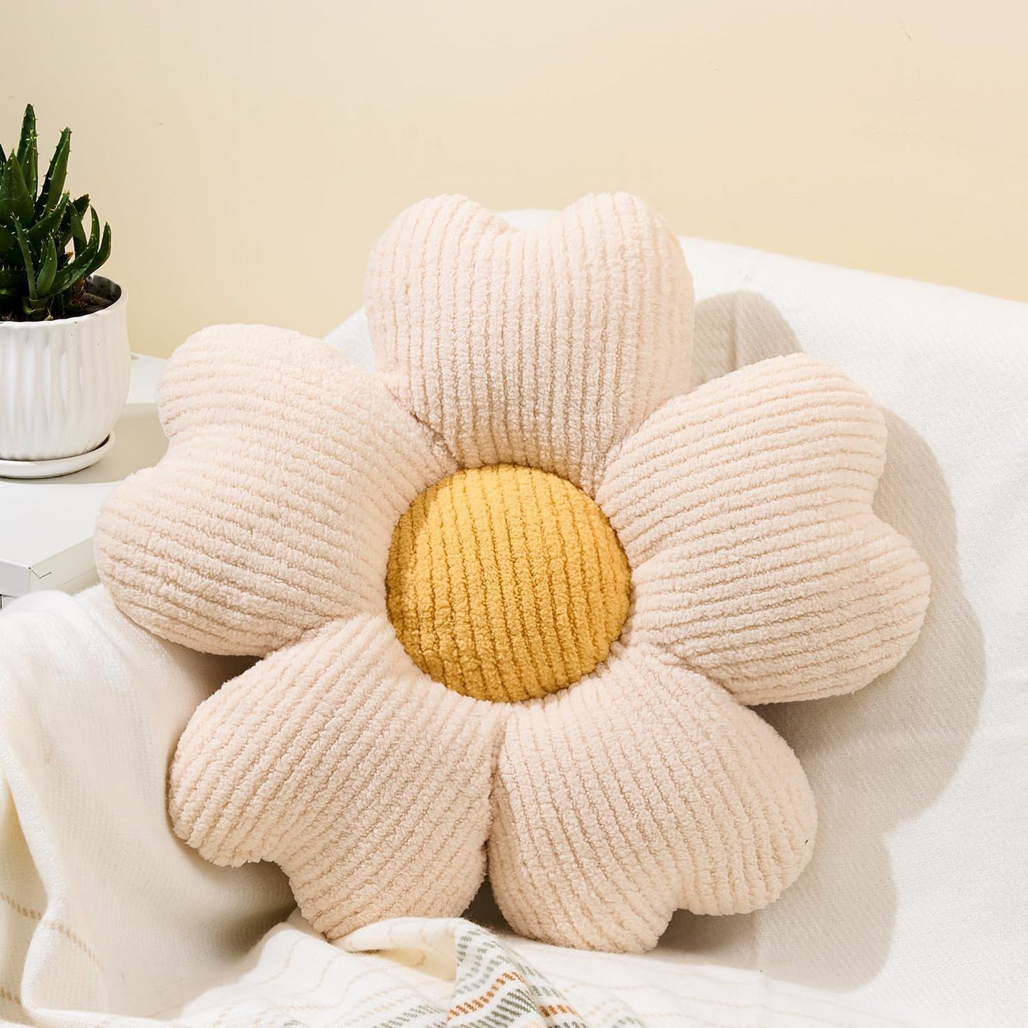 Flower Throw Pillow – Aesthetic Room Decor