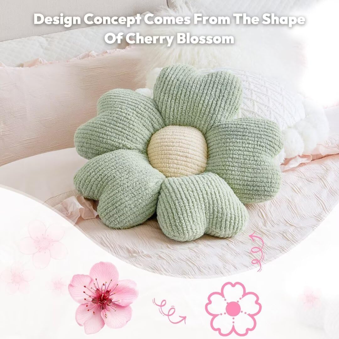 Flower Throw Pillow – Aesthetic Room Decor