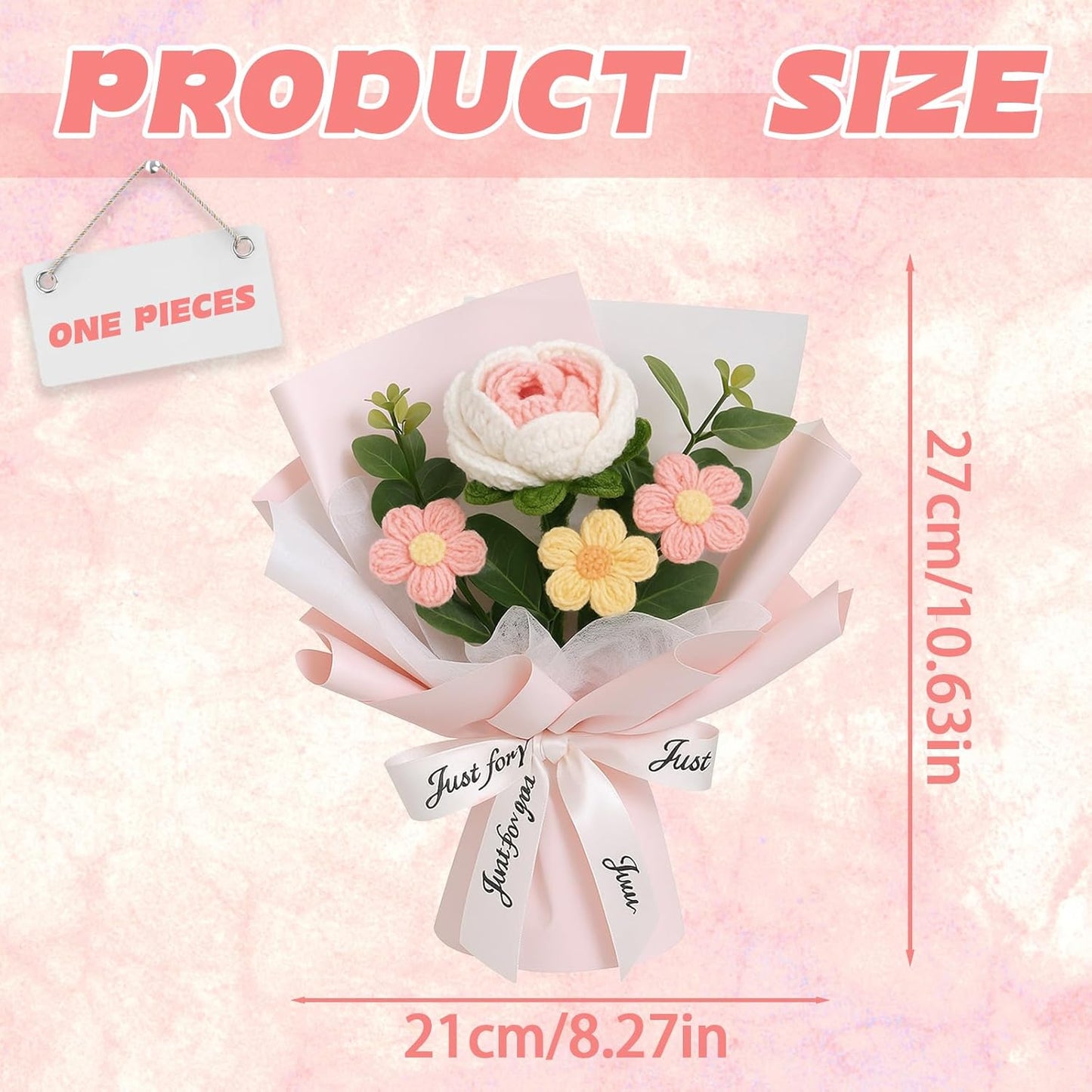 Handmade Crochet Flowers – Pink Romantic Gift