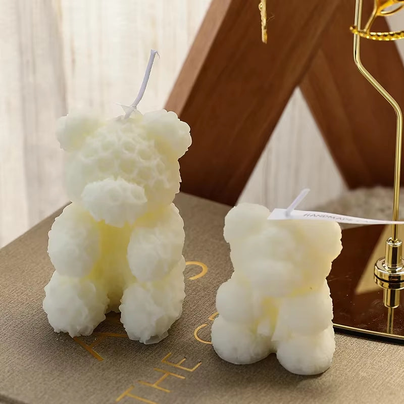 Luxury Rose Bear Scented Candle – Elegant Home Decor & Gift