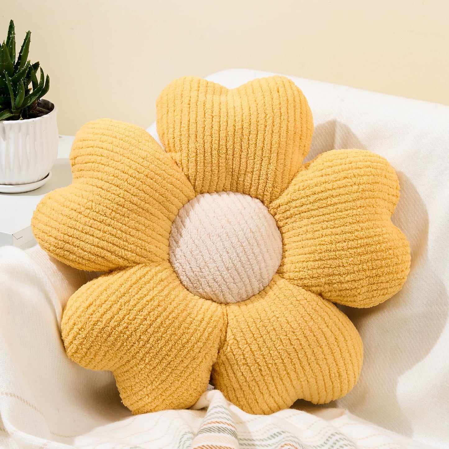 Flower Throw Pillow – Aesthetic Room Decor
