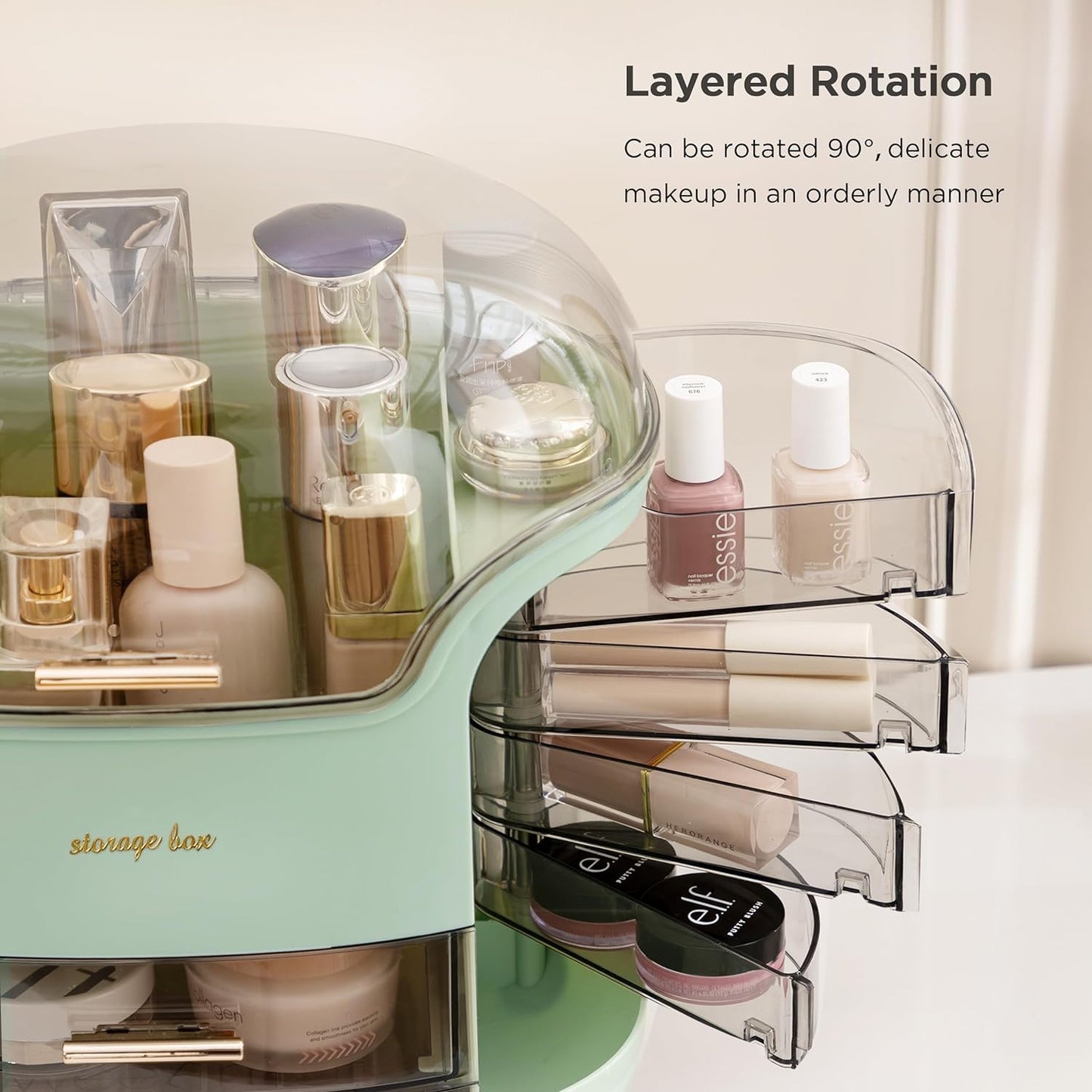 Cosmetic Storage Organizer with Drawers – Waterproof & Dustproof