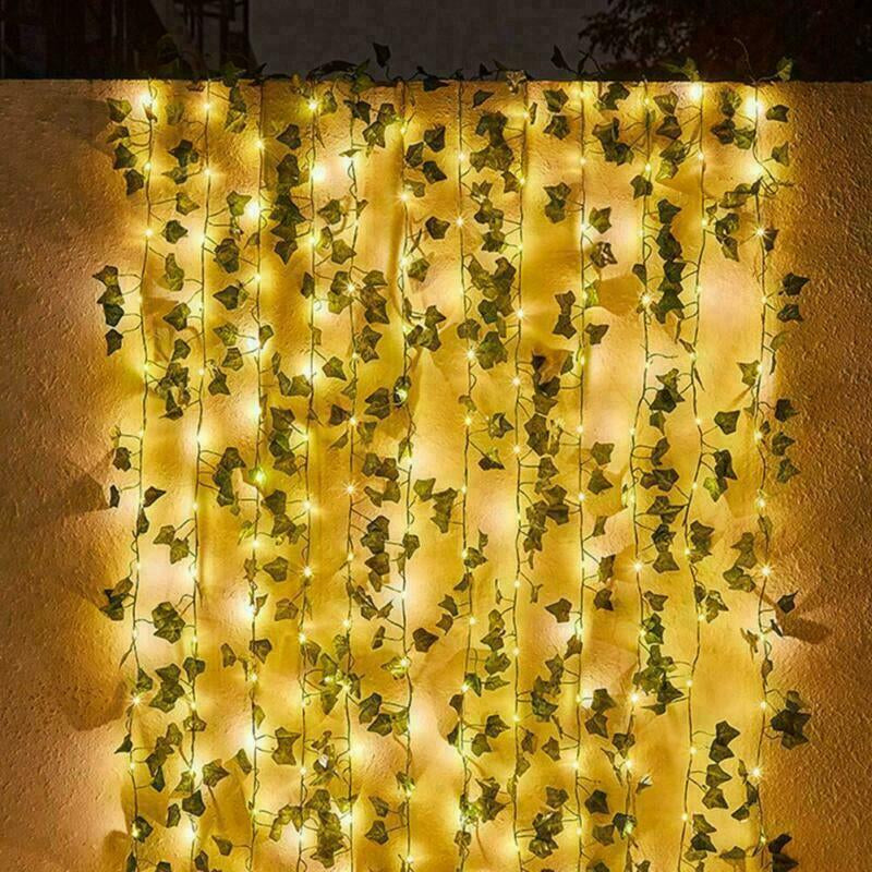 Artificial Ivy Garland with LED Lights – Faux Greenery Vine for a Lush, Illuminated Look