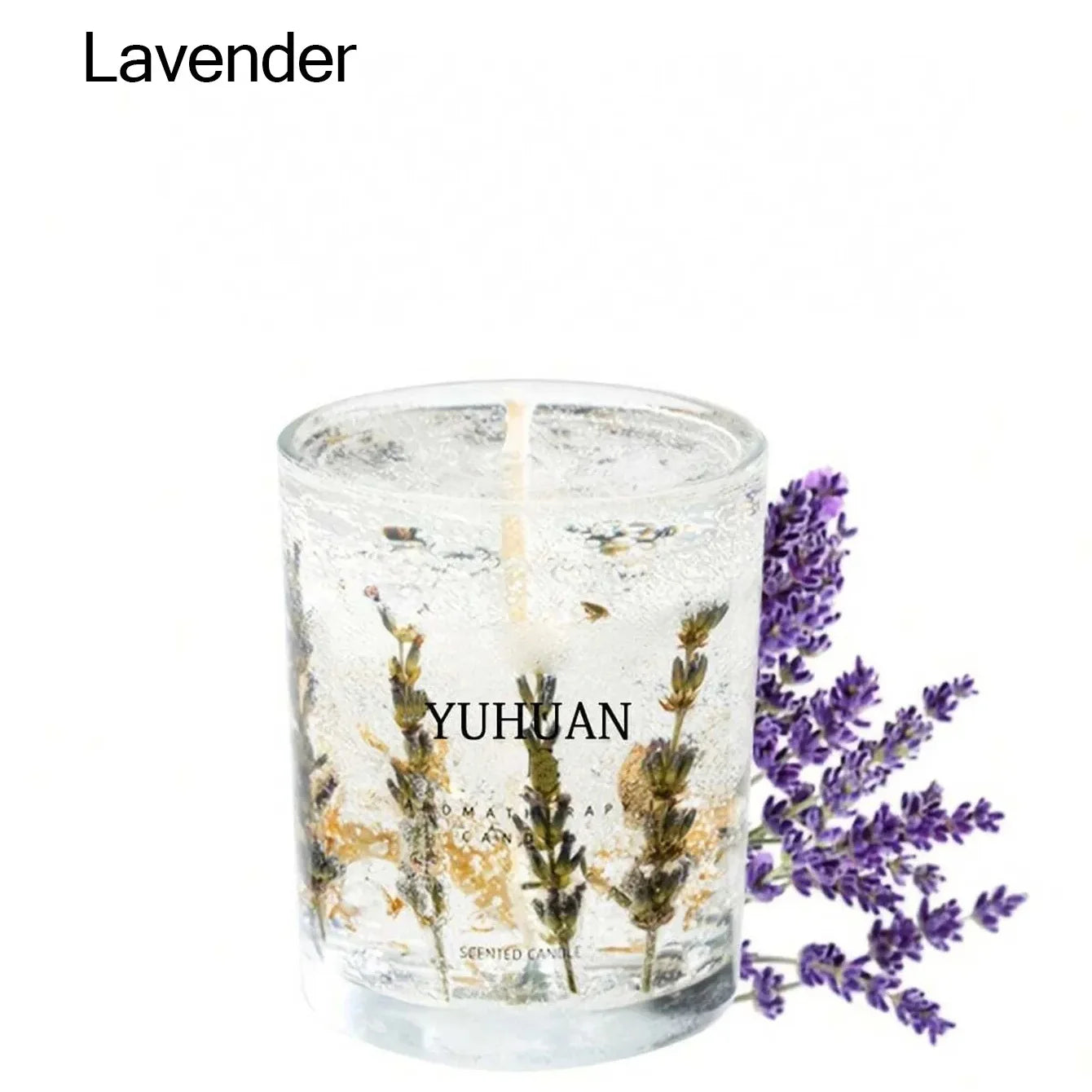 Real Flower Jelly Wax Candle – Freesia Aromatherapy Decor