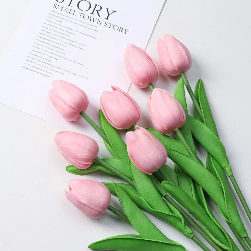 Silicone Tulip Bouquet – 3/5/10/20pcs for Home Decor