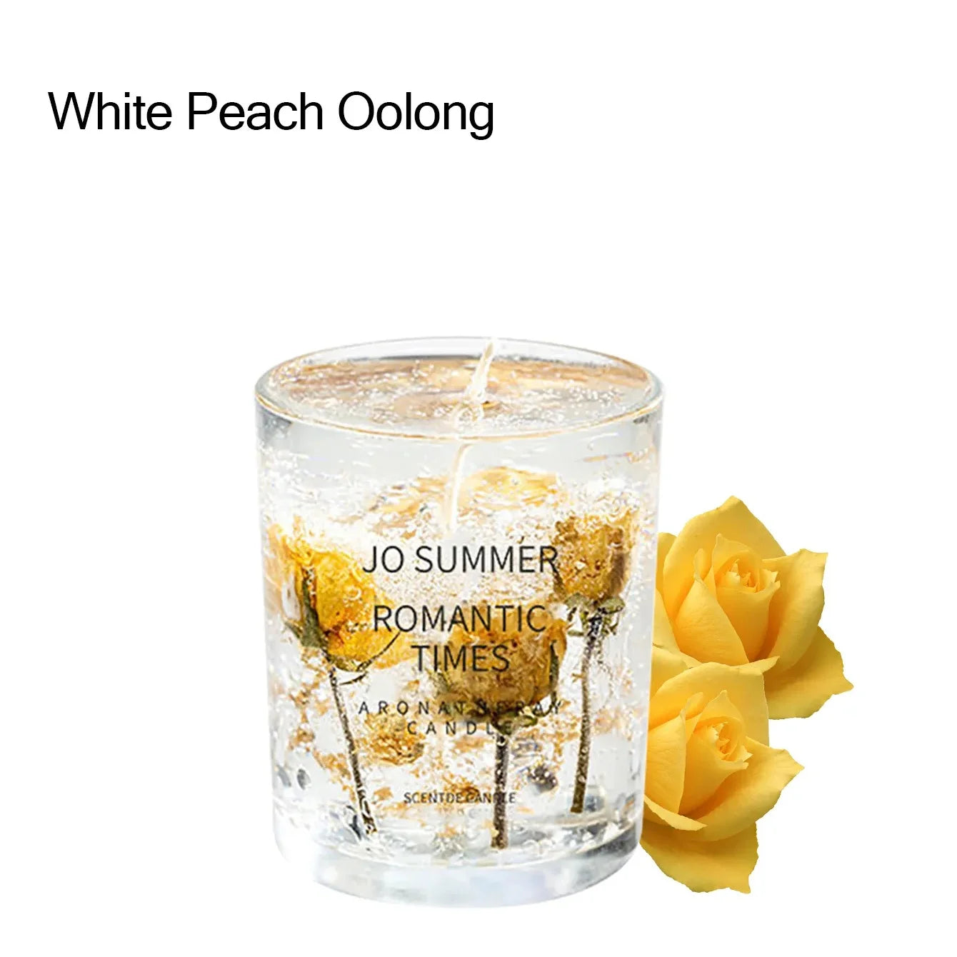 Real Flower Jelly Wax Candle – Freesia Aromatherapy Decor