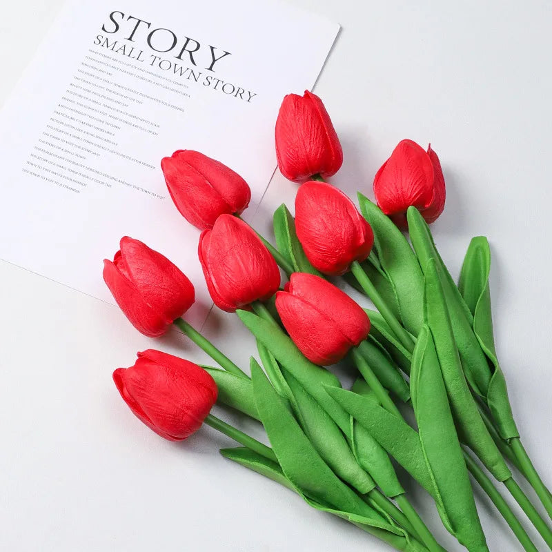 Silicone Tulip Bouquet – 3/5/10/20pcs for Home Decor