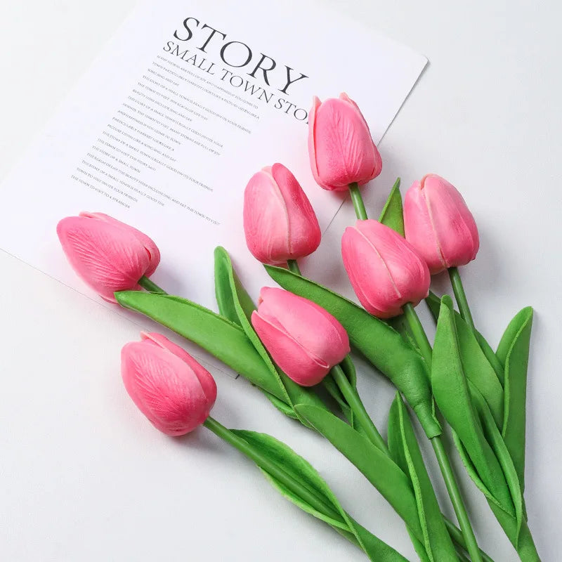 Silicone Tulip Bouquet – 3/5/10/20pcs for Home Decor