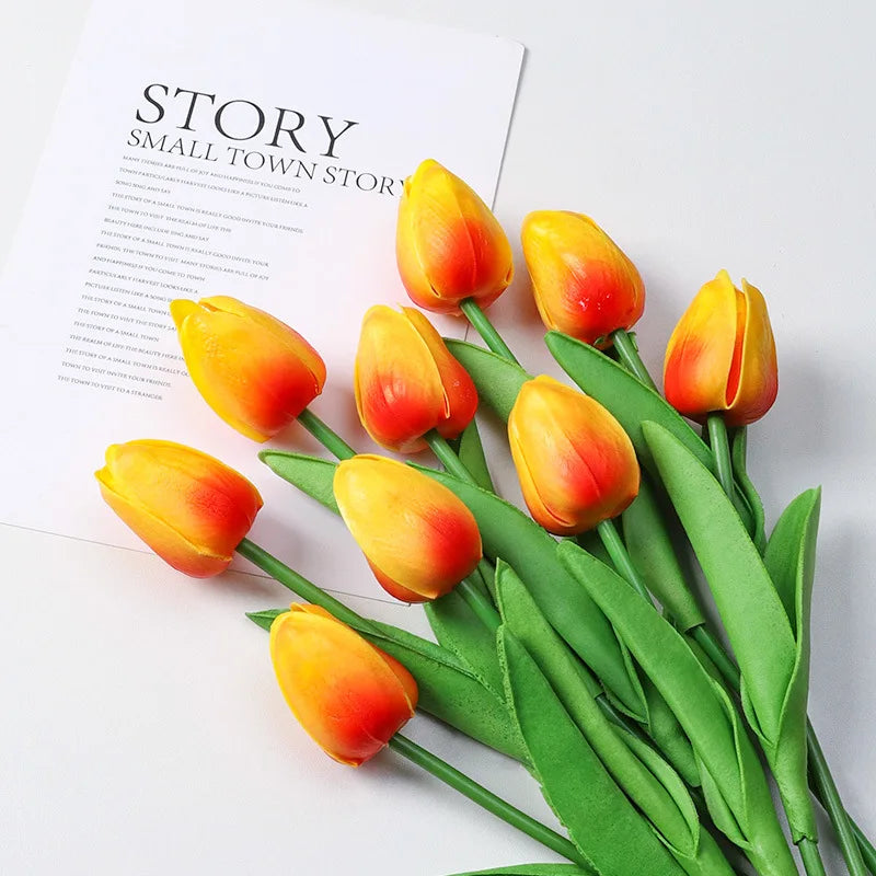 Silicone Tulip Bouquet – 3/5/10/20pcs for Home Decor