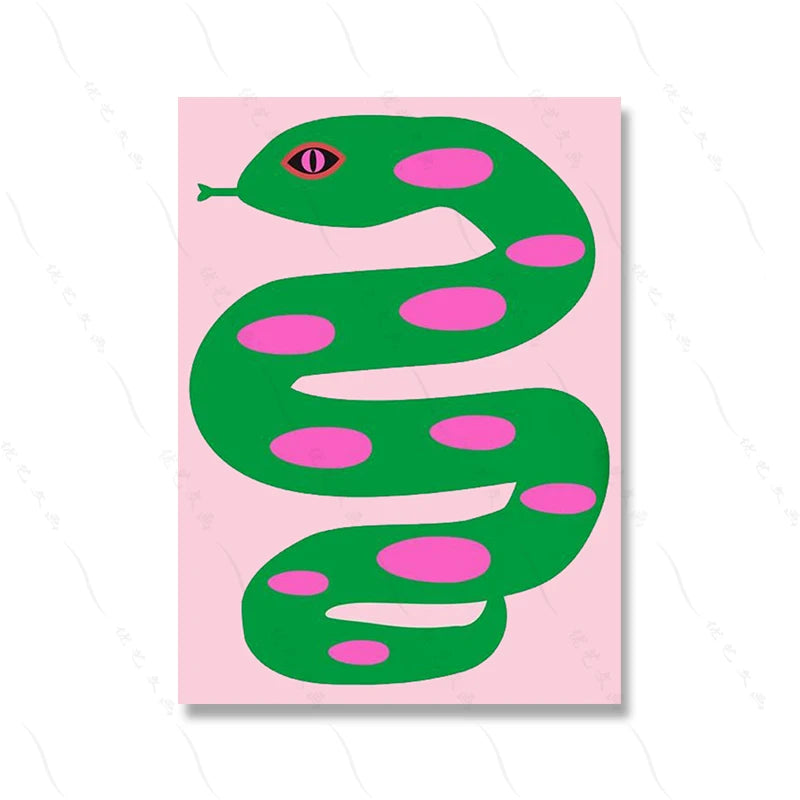 Trendy Maximalist Poster Set – Hot Pink Dopamine Wall Art