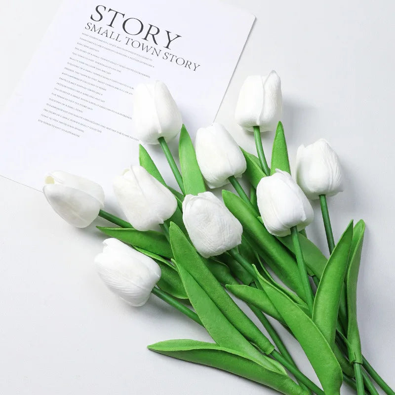 Silicone Tulip Bouquet – 3/5/10/20pcs for Home Decor