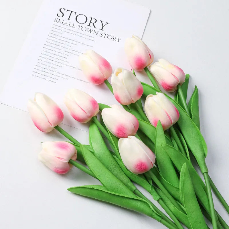 Silicone Tulip Bouquet – 3/5/10/20pcs for Home Decor