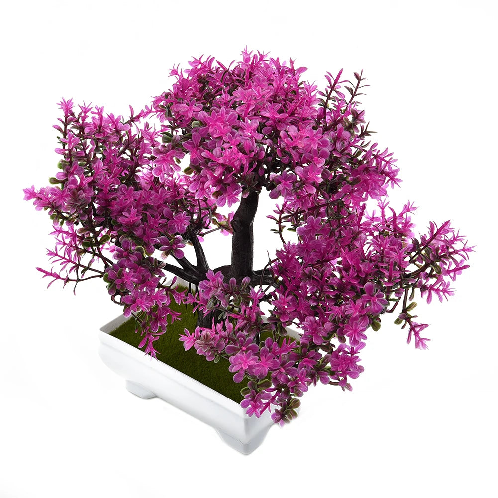 Mini Artificial Bonsai Tree – Potted Faux Plant Decor