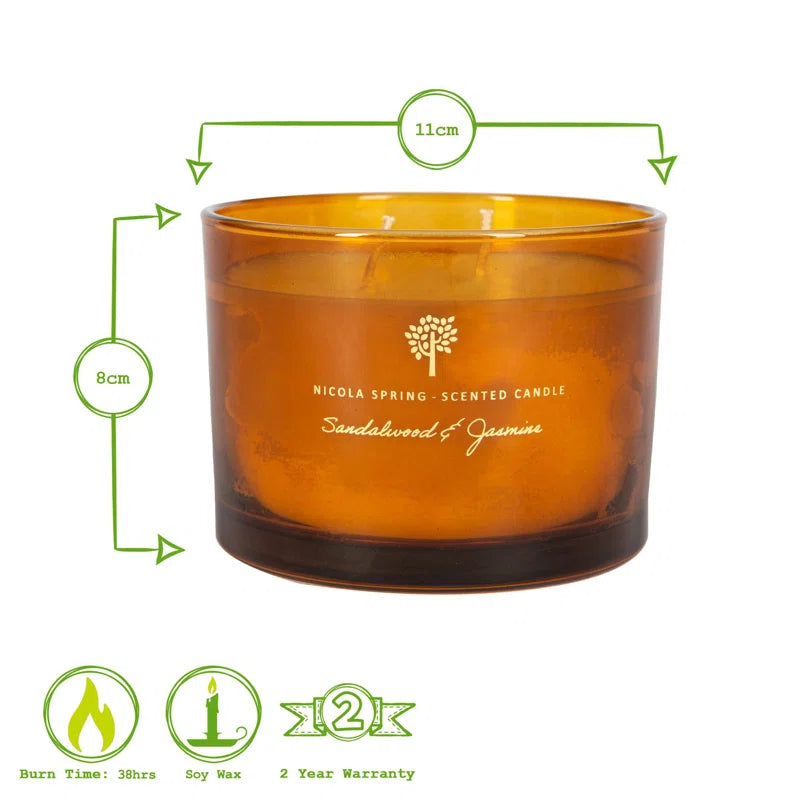 Sandalwood & Jasmine Soy Wax Candle – 350g
