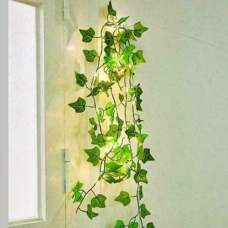 Artificial Ivy Garland with LED Lights – Faux Greenery Vine for a Lush, Illuminated Look