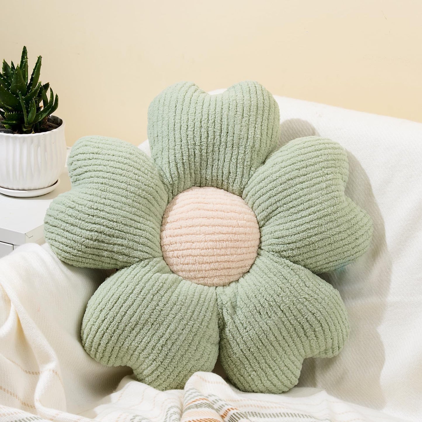 Flower Throw Pillow – Aesthetic Room Decor