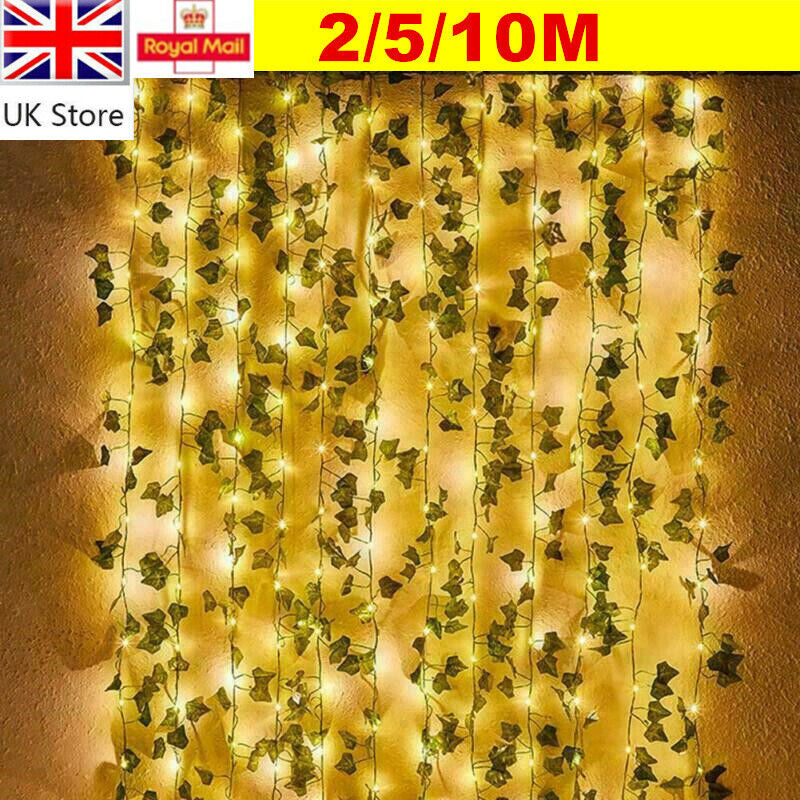Artificial Ivy Garland with LED Lights – Faux Greenery Vine for a Lush, Illuminated Look
