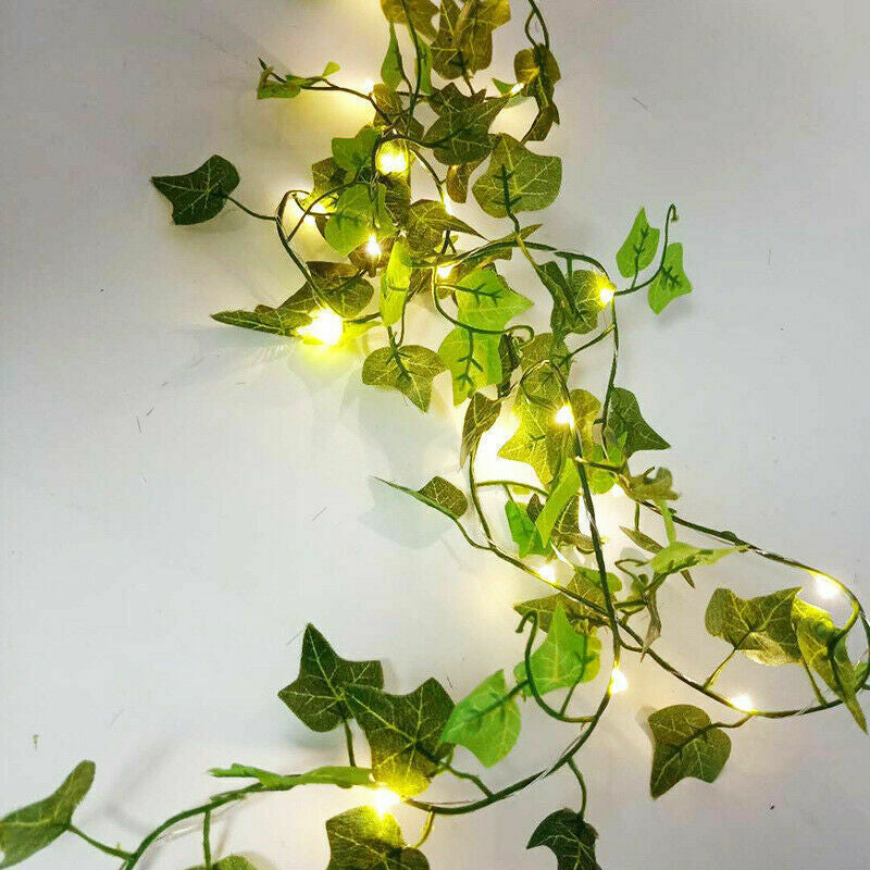 Artificial Ivy Garland with LED Lights – Faux Greenery Vine for a Lush, Illuminated Look