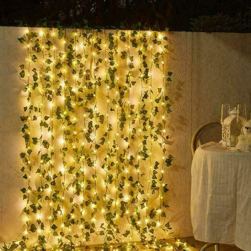Artificial Ivy Garland with LED Lights – Faux Greenery Vine for a Lush, Illuminated Look