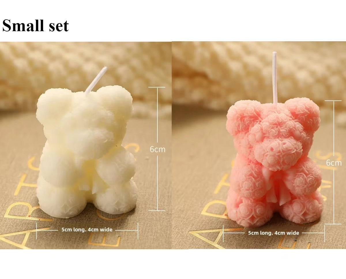 Luxury Rose Bear Scented Candle – Elegant Home Decor & Gift